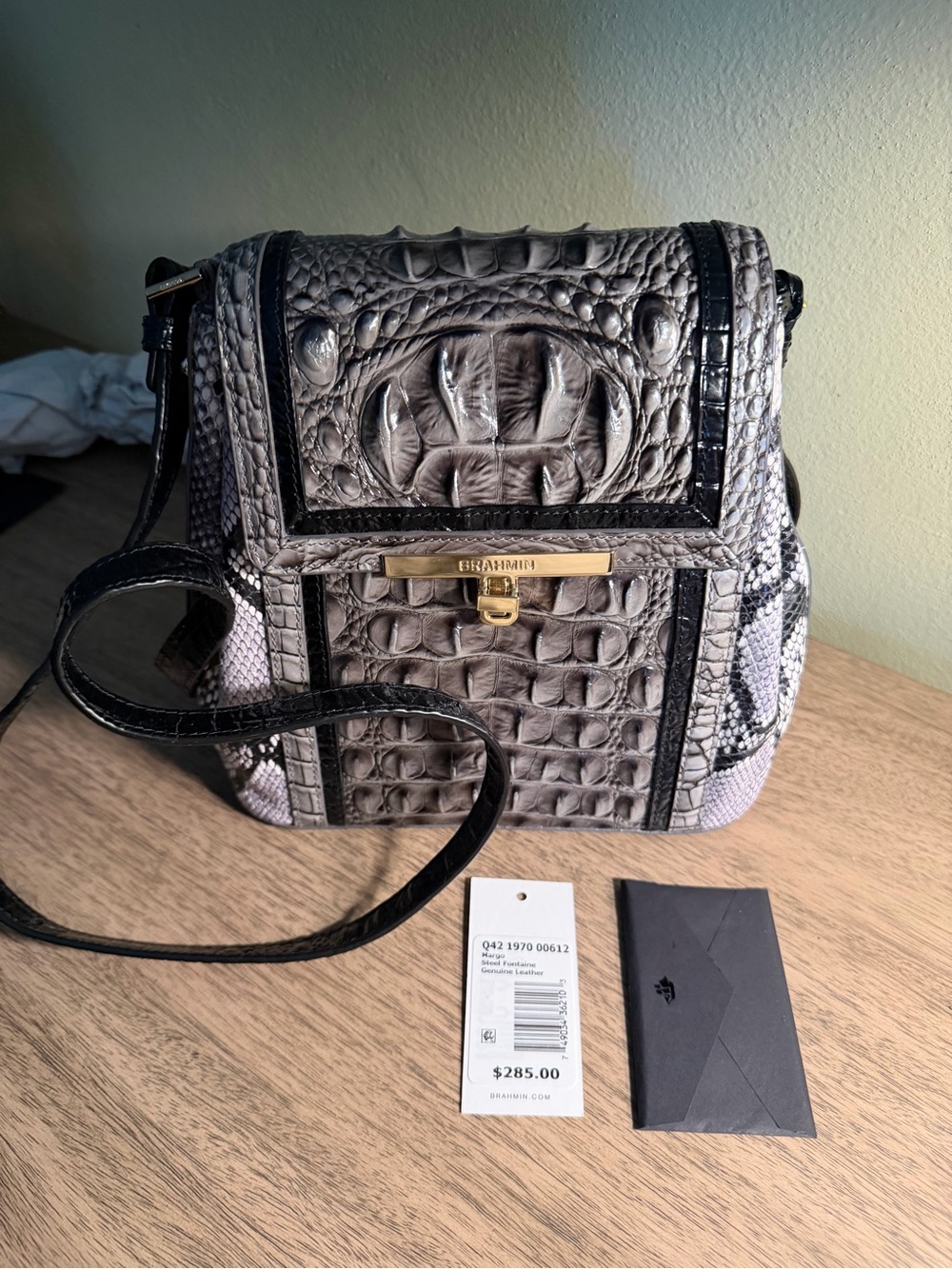 Brahmin Steel Fontaine Margo Crossbody